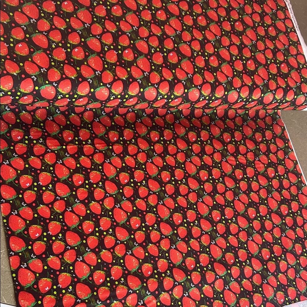Strawberry Patterned Fabric 100% cotton 1 yard